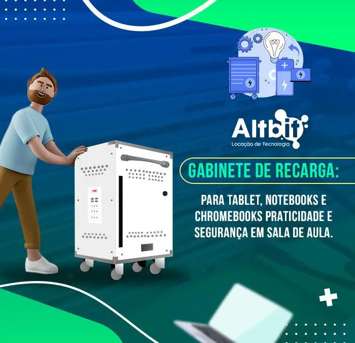Gabinete de recarga para Tablets, Notebooks e Chromebooks: praticidade e segurança em sala de aula